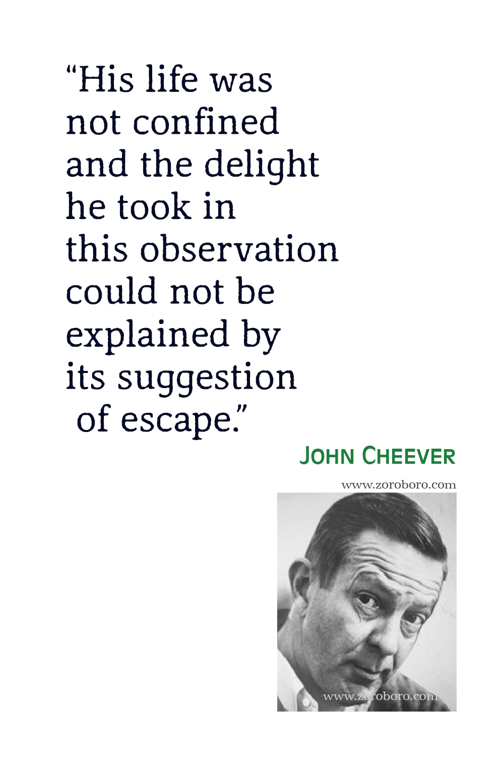 John Cheever Quotes, John Cheever The Stories of John Cheever, John Cheever The Swimmer, John Cheever Short Stories, John Cheever.