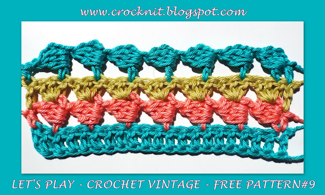 free crochet patterns, how to crochet, vintage crochet, sideways stitch,