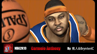 NBA 2K13 Mods Carmelo Anthony Cyber Face Patch