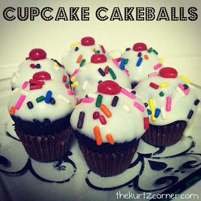 Cupcake Cake Balls from The Kurtz Corner