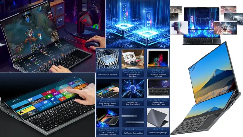 Discover the Ultimate CRELANDER Dual Screen Laptop