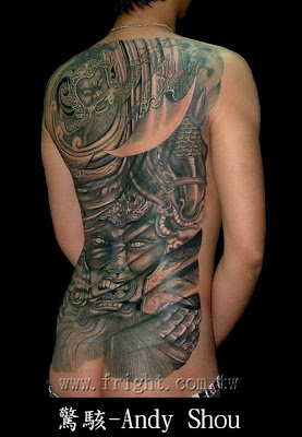 Full Back Tattoo Design - male Tattoo