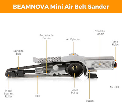 Mini Air Belt Sander for Woodworking