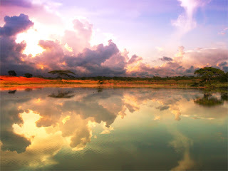 Clouds Over Lake wallpaper