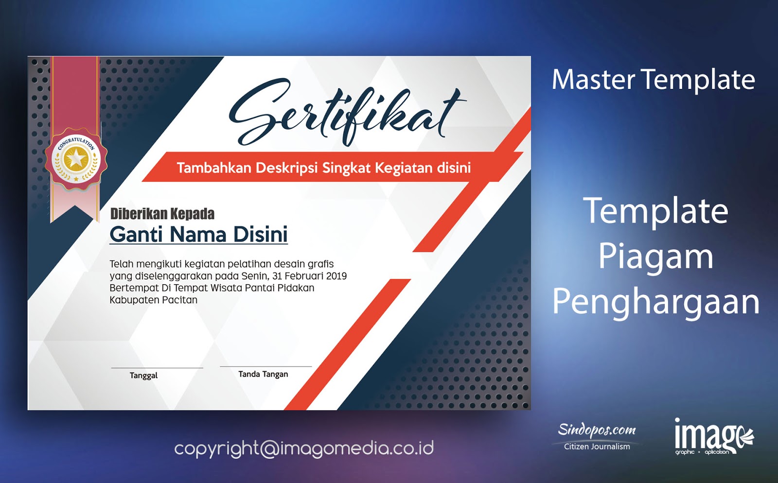 Download Template Template Sertifikat Pelatihan Keren 