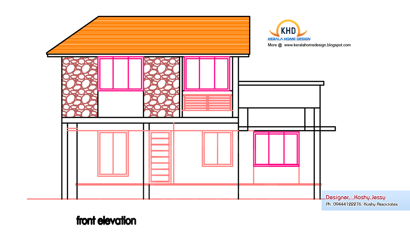  Home  plan  and elevation 1950 Sq  Ft  Kerala House  Design Idea