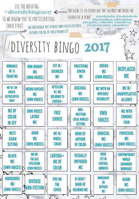 Diveristy Bingo 2017 | sprinkledpages
