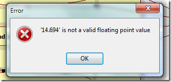 StarUML error: 14.694 is not a valid floating point value