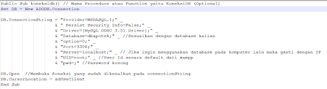 Cara Koneksi VB ke MySQL