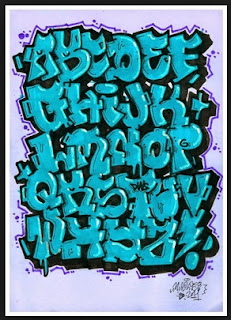 25 Graffiti fonts a - z colour galleries