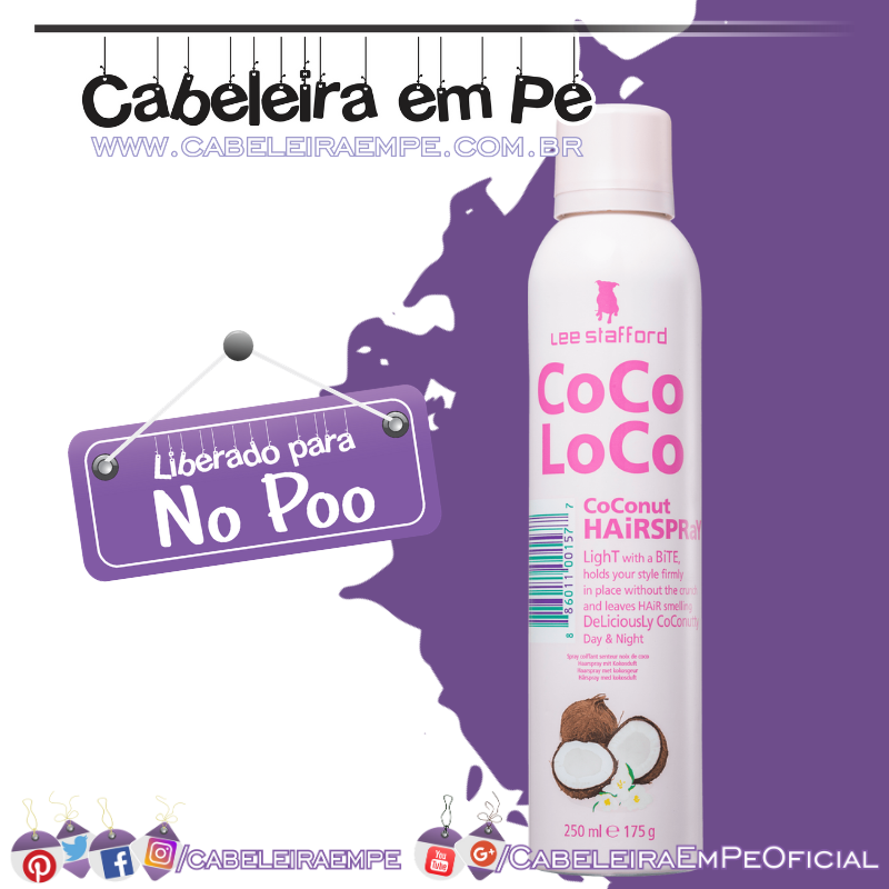 Spray Fixador Coco Loco Coconut - Lee Stafford (No Poo)