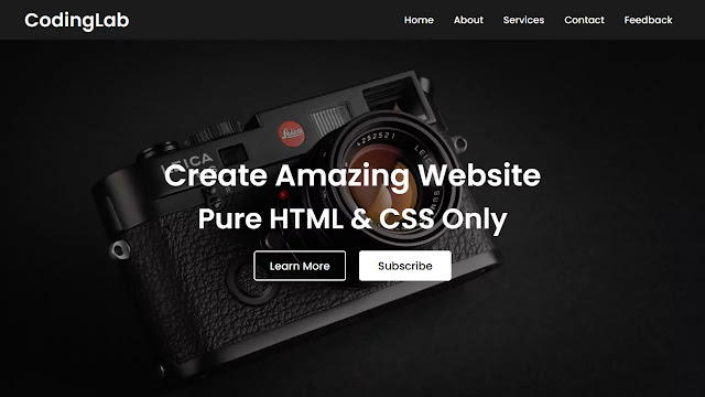 Create A Website in HTML & CSS Only