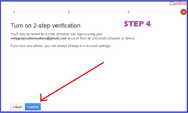 2 step verification for gmail