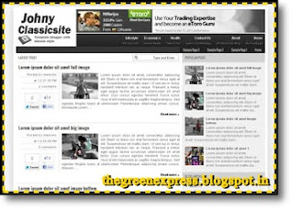 Johny Classicsite Blogger Template free Download