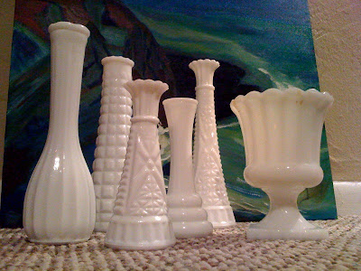 vintage, milk glass, thrifting, antique