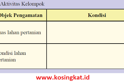 Kunci Jawaban IPS Kelas 8 Halaman 178, 179 Aktivitas Kelompok Tabel 3.8