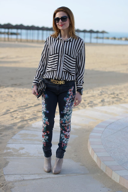 Romwe black and cream stripes shirt, Fashion and Cookies