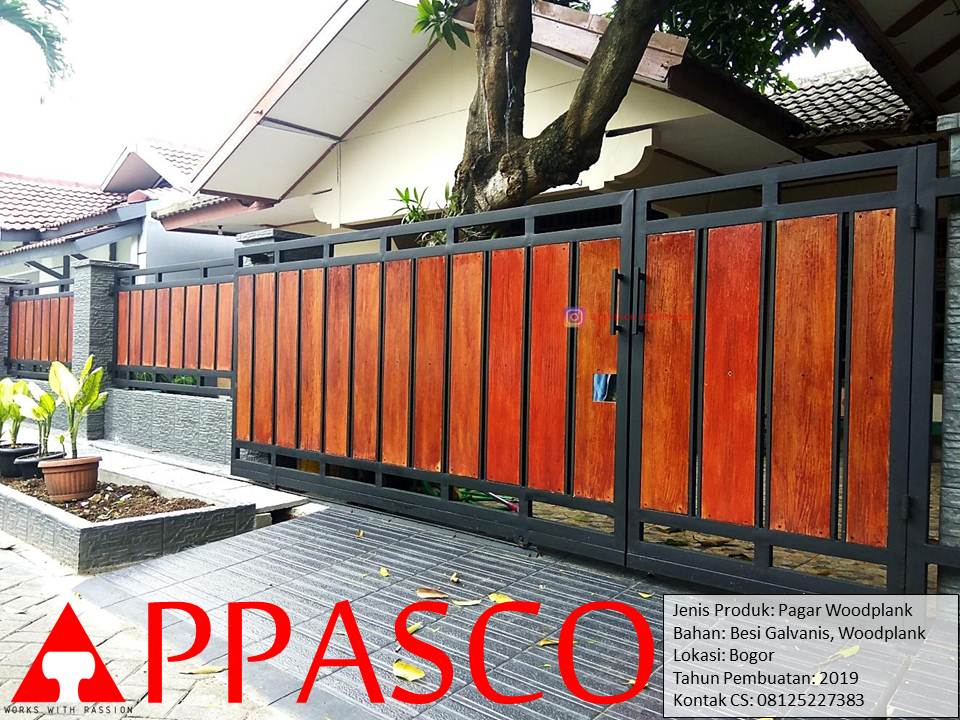  Pagar  Woodplank Galvanis di Bogor Pagar Motif Kayu  