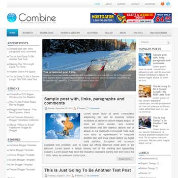 Combine blog template. template image slider blog. magazine blogger template style. wordpress theme to blogger. template blog 3 column