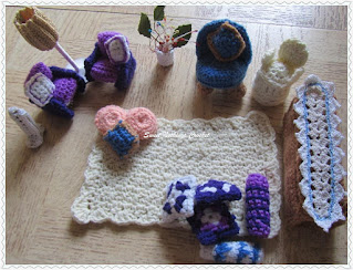 crochet toy, doll furniture