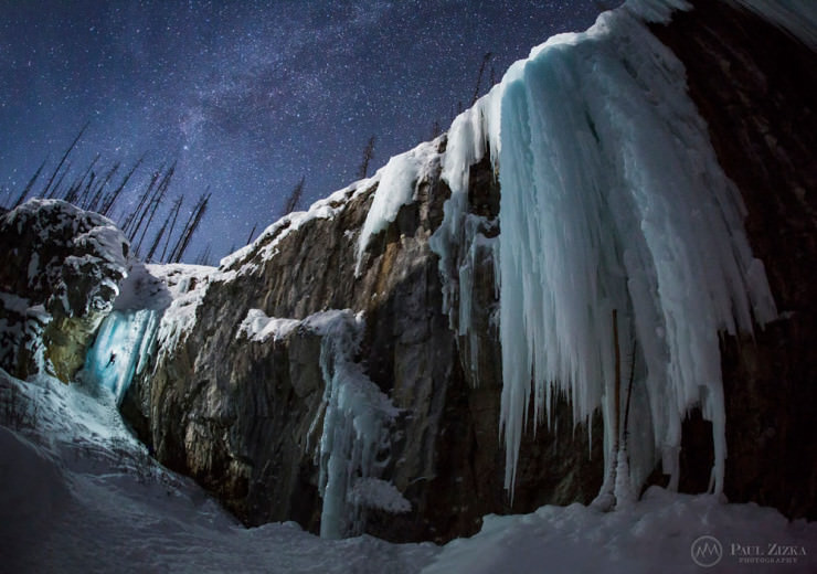 Ice Pillars, Stalactites and Climbers’ Heaven in Haffner Creek, Canada