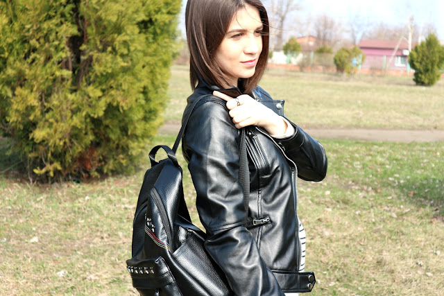 Criss Cross Faux Leather Backpack