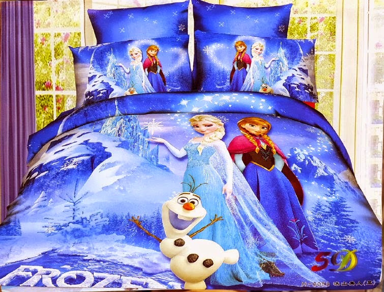 Sprei Anak Panel Motif Frozen Biru