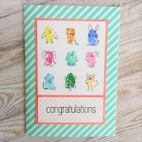 Girly card with the Fingerprint Doodles stamp set from SSS