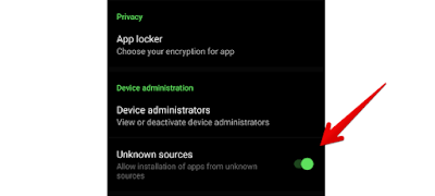 Mengaktifkan Unknown Sources di Android