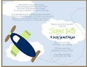 These airplane invitations were designed for a baby shower, . (airplane navy)