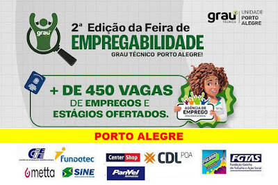 Mais de 450 vagas disponíveis na 2ª edição da Feira de Empregabilidade em Porto Alegre