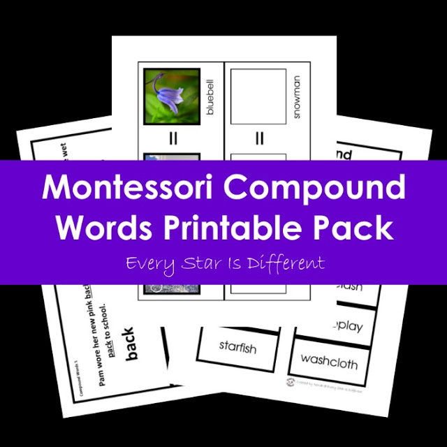 Montessori Compound Words Printable Pack