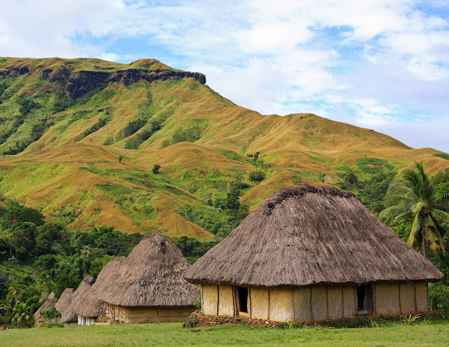 Fiji, Nadi, Navala, Traditional Fijian Village