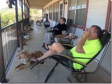 John and Sylvia on porch