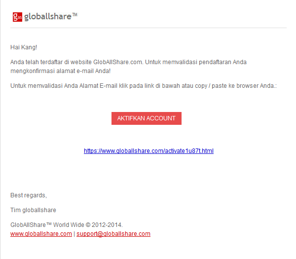 Verifikasi Akun GlobAllShare