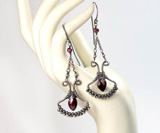 garnet earrings