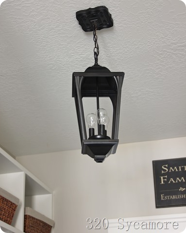 light in mudroom