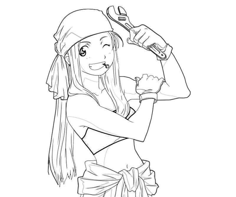 winry-rockbell-happy-coloring-pages