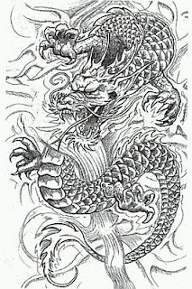 Tatoos y Tatuajes de Dragones en Blanco y Negro, parte 2