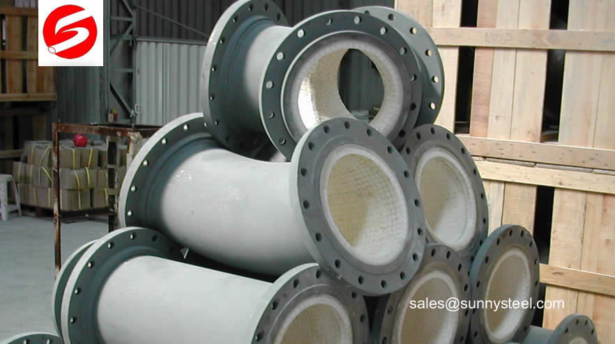 Ceramic-lined carbon steel pipe