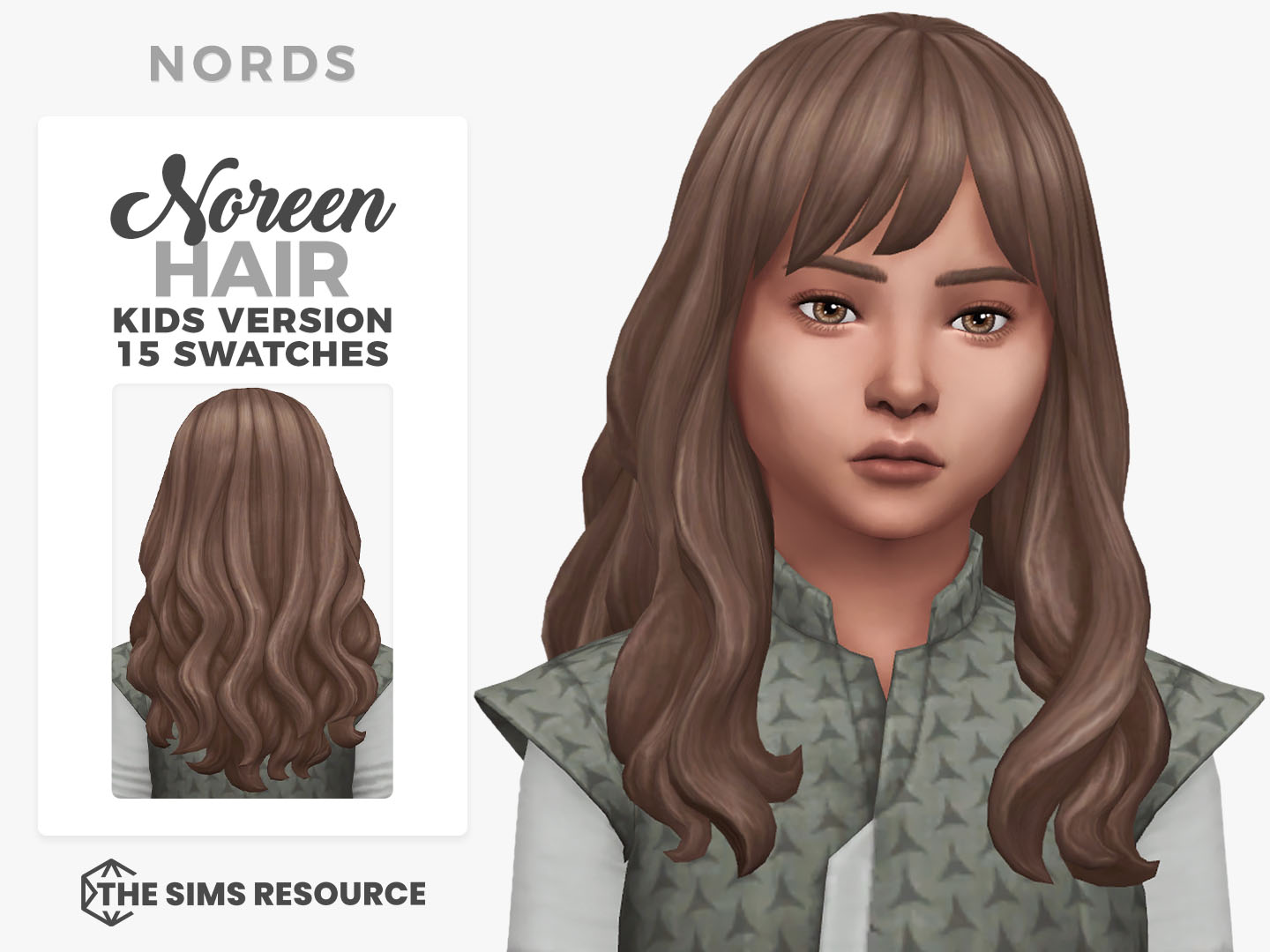 Noreen Sims 4 CC Hair