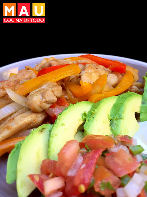 receta fajitas de pollo low carb de dieta