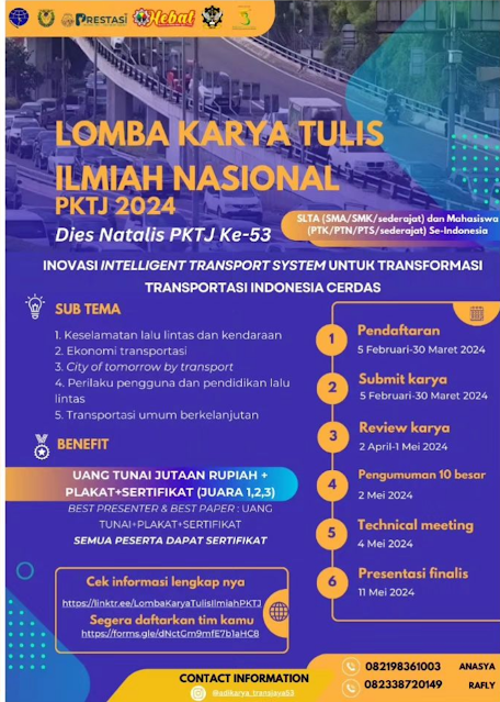 Lomba Karya Tulis Ilmiah Nasional PKTJ 2024