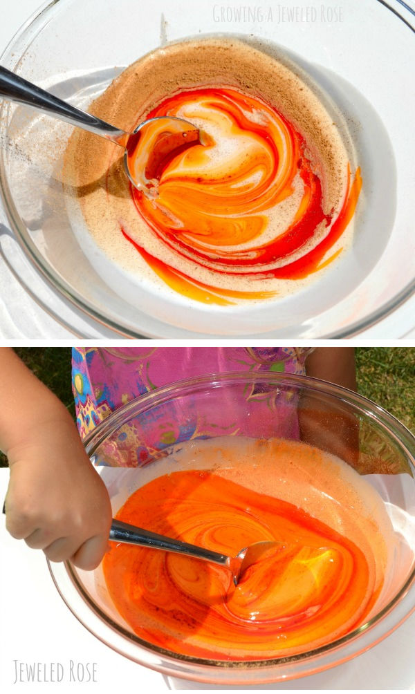 Make slime for Fall that smells just like pumpkin pie!  This easy recipe is great for all ages. #pumpkinrecipes #pumpkinslime #pumpkinslimerecipeeasy #pumpkinslimeforkids #slimerecipe #slime #halloweenslime #pumpkincrafts #pumpkinactivitiespreschool #growingajeweledrose #activitiesforkids