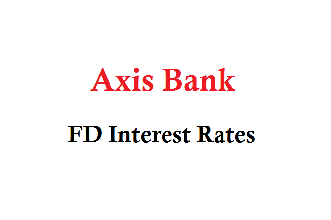 Axis Bank FD Interest rates