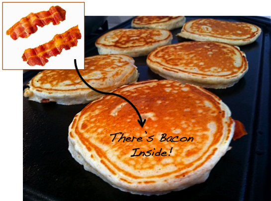 bacon Crumbs: eggs pancakes and Series: Pardon make BACON  to Sunday PANCAKES My Brunch how