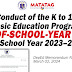 Conduct of the K to 12 Basic Education Program End-of-School-Year Rites for School Year 2023–2024