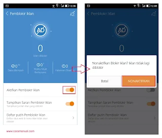 Cara Menonaktifkan Adblcok di CM Browser 3