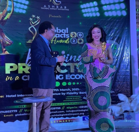 Tonto Dikeh receives global humanitarian celebrity honor