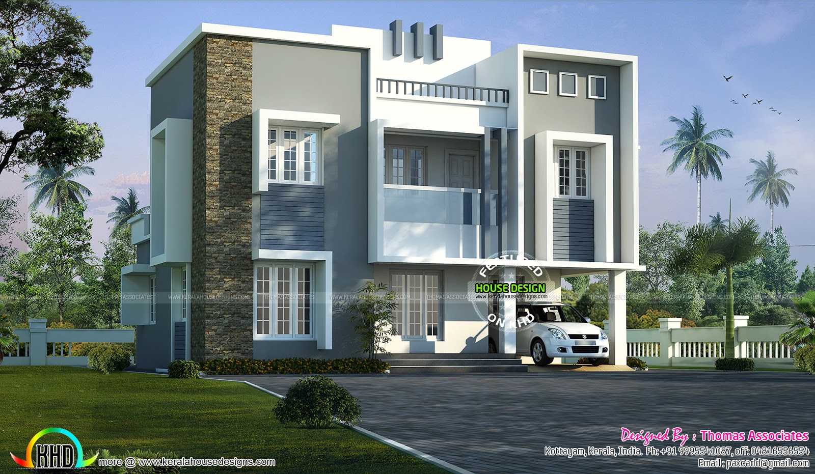  1600  sq  ft  sober color home  Kerala home  design  Bloglovin 